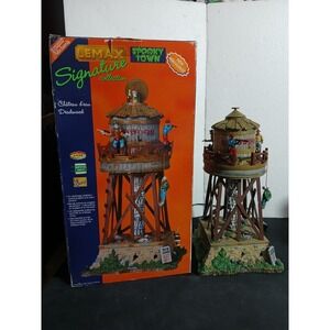 Lemax Spooky Town DEADWOOD WATER TOWER Halloween Animated Old West. Works!